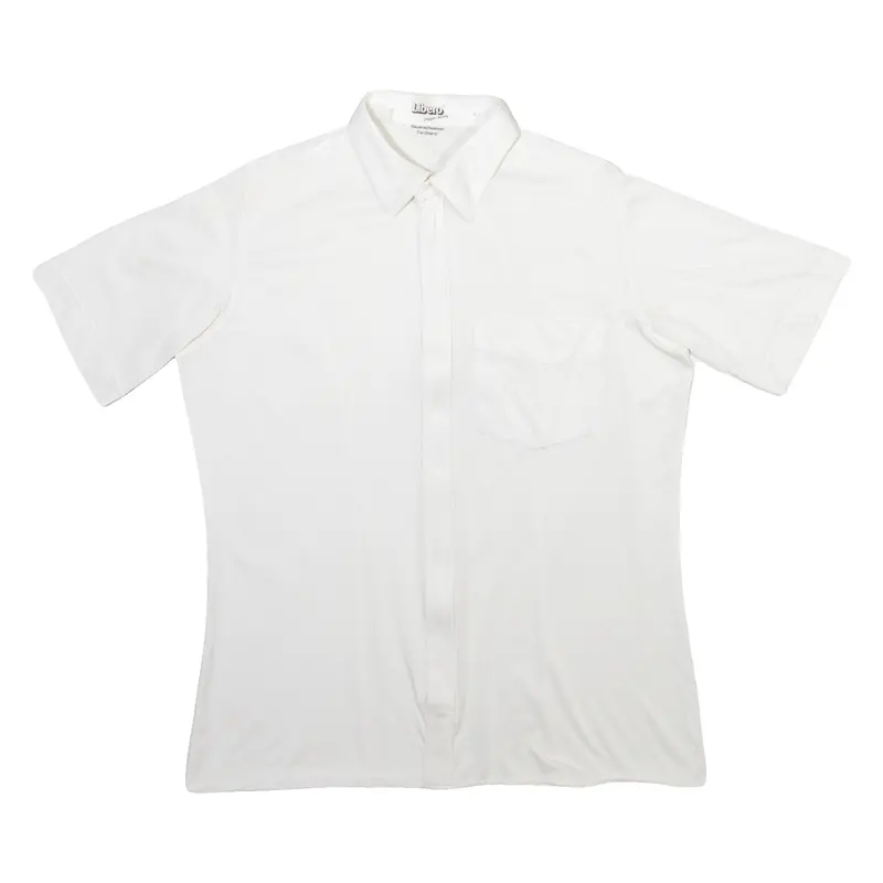 Libero Mens Plain Shirt White S 1