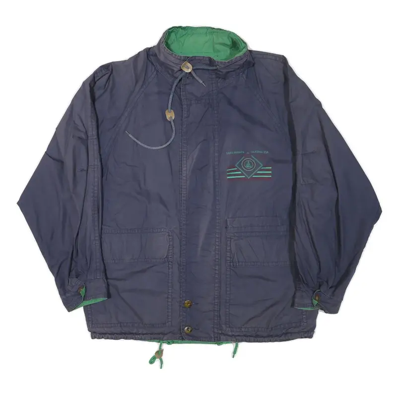 Liberty Mens Blue & Green Cotton Blend Zip Jacket Xl Casual Outdoor Lightweight 1