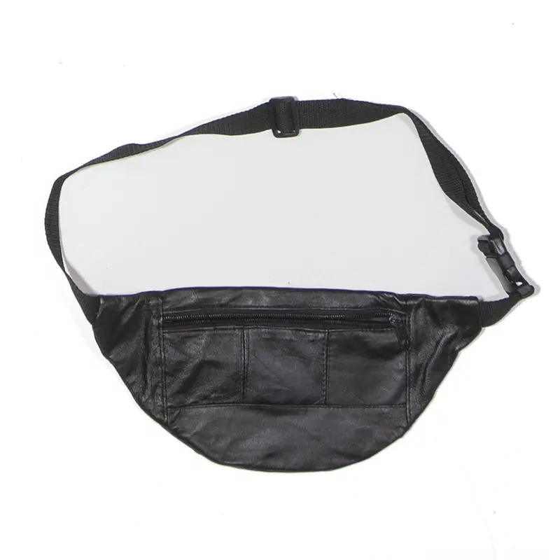 Lightweight Leather Look Bum Bag Black Womens 1