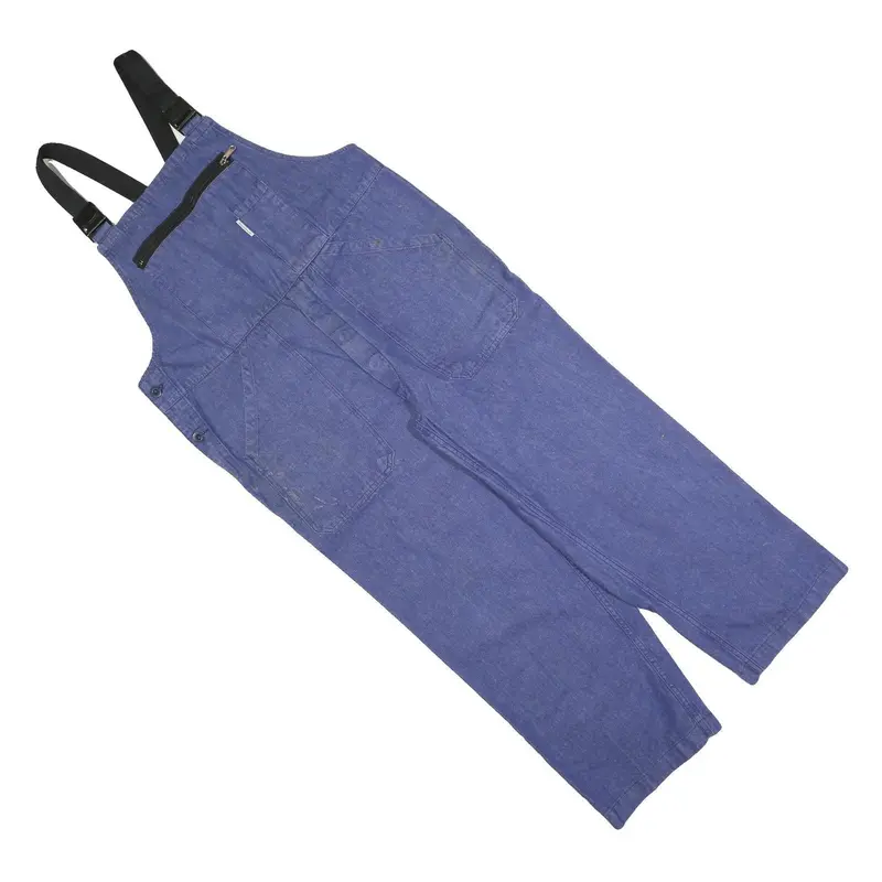 Linealavoro Mens Blue Cotton Blend Dungarees Loose Fit Xl W40 L26 Workwear 1