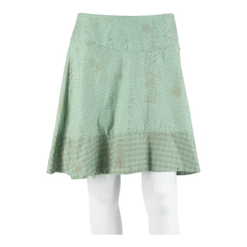 Lined Womens A-Line Skirt Blue Short Spotted M 1