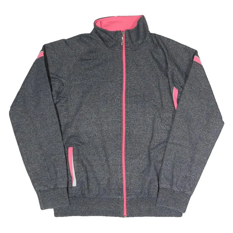 Linke Womens Grey & Pink Zip Jacket L Polyester Blend Athletic Comfort 1