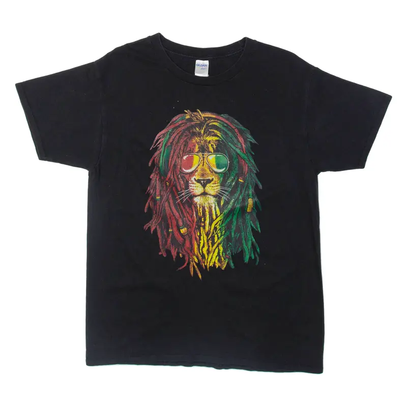 Lion Mens T-Shirt Black L 1