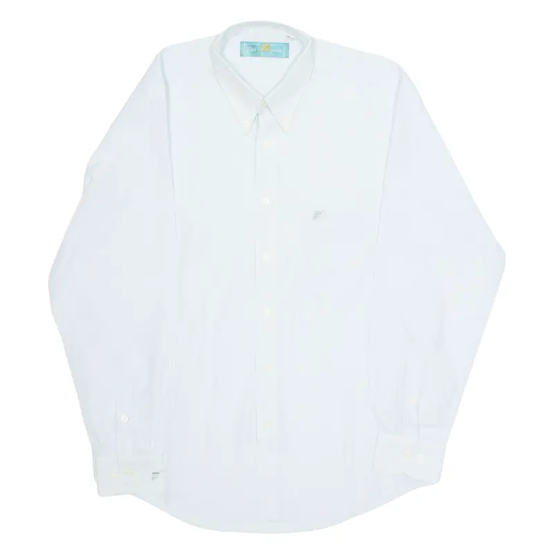 Lisi Neike Mens Shirt Blue Linen Pinstripe Long Sleeve S 1