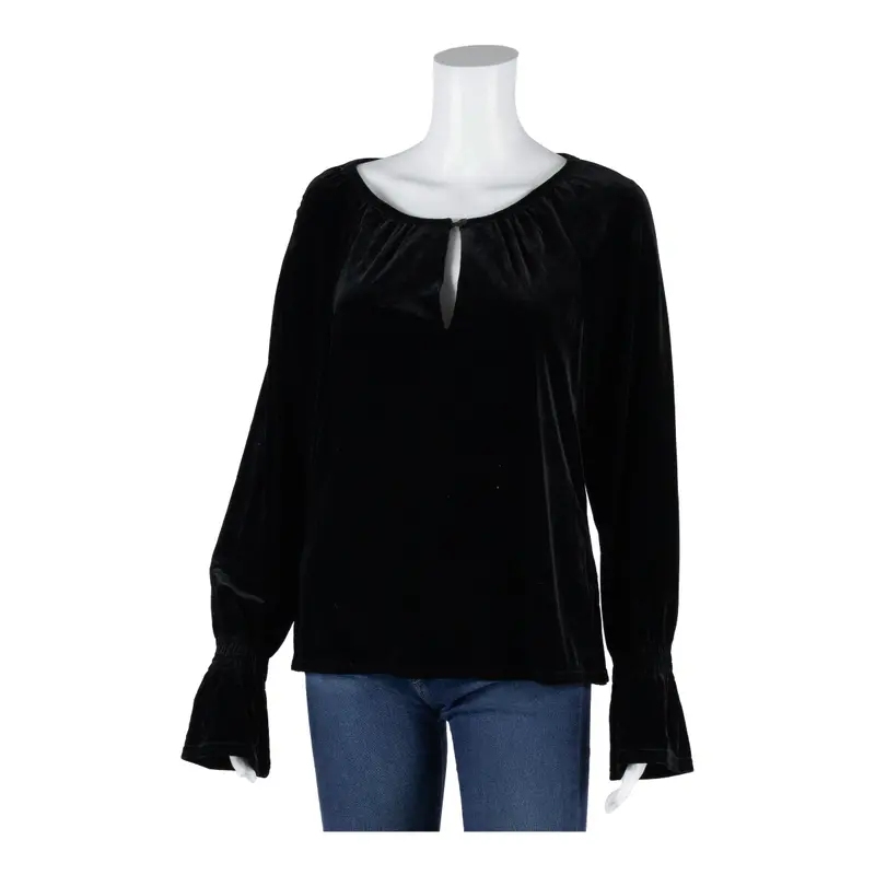 Liz Claiborne Womens Top Black Long Sleeve 90S M 1