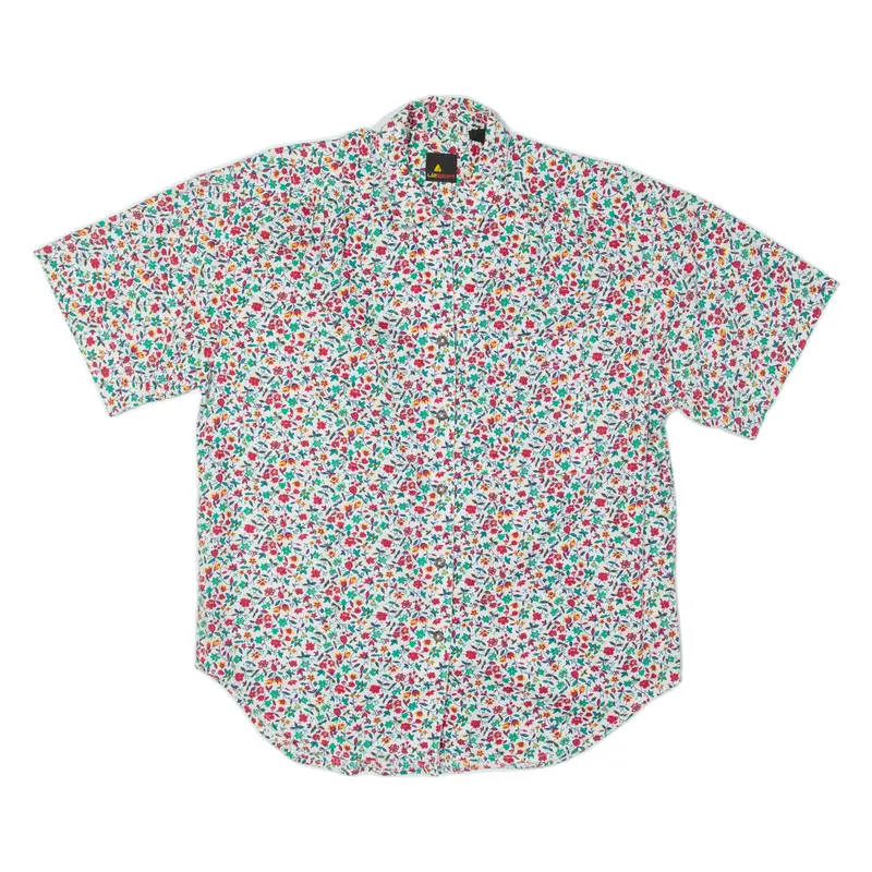 Liz Sport Womens Shirt White 90S Floral M 1
