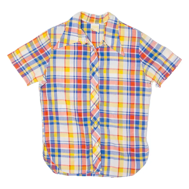 Lm Womens Shirt Orange 90S Check S 1