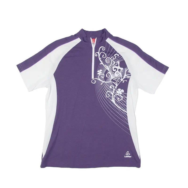 Loffler Cycling Womens Jersey Purple 1/4 Zip S 1