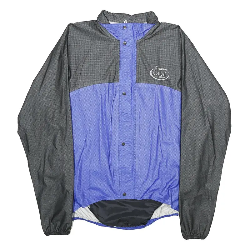 Loffler Mens Black & Blue Jacket Xl Woven Plain Zip Athletic 1