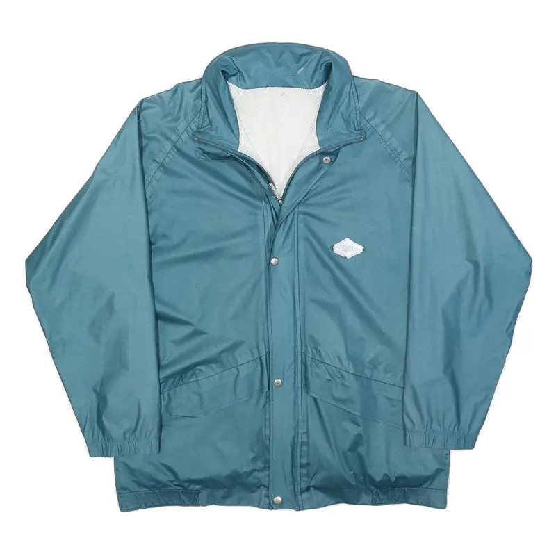 Loffler Mens Blue Polyester Blend Zip Jacket M Plain Lightweight Casual 1
