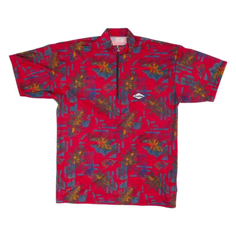 Loffler Mens Jersey Red 1/4 Zip L 1