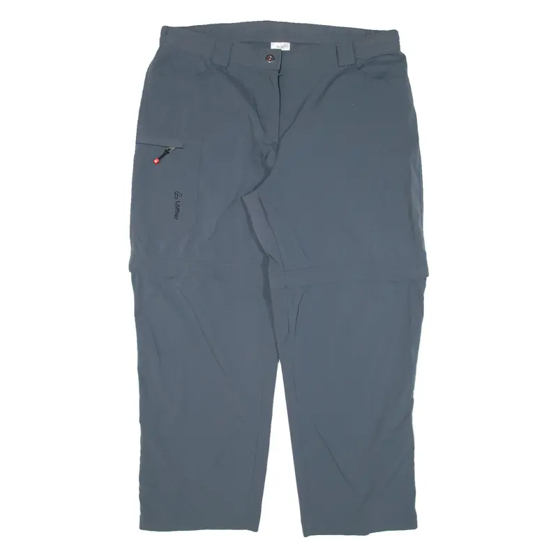 Loffler Zip-Off Womens Trousers Blue Loose Straight W35 L26 1