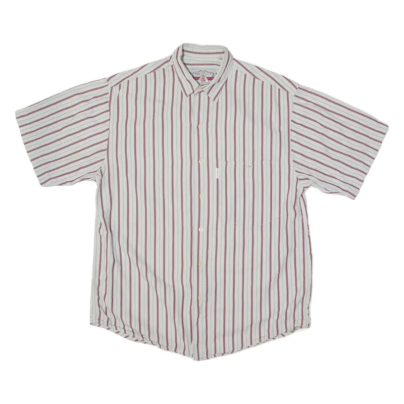 Lois Mens Shirt Maroon Striped M 1