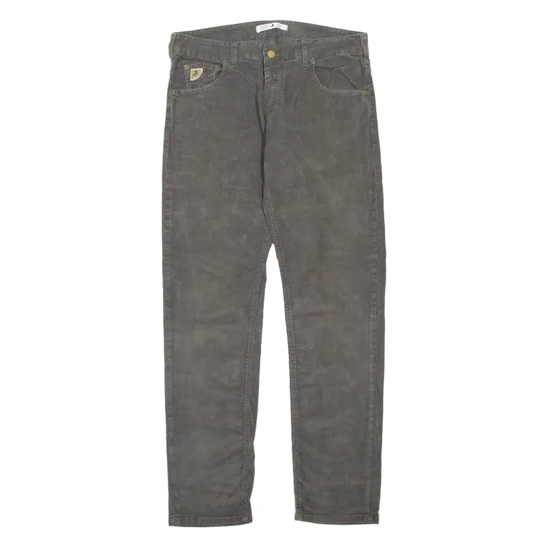 Lois Womens Corduroy Trousers Grey Regular Straight W32 L32 1