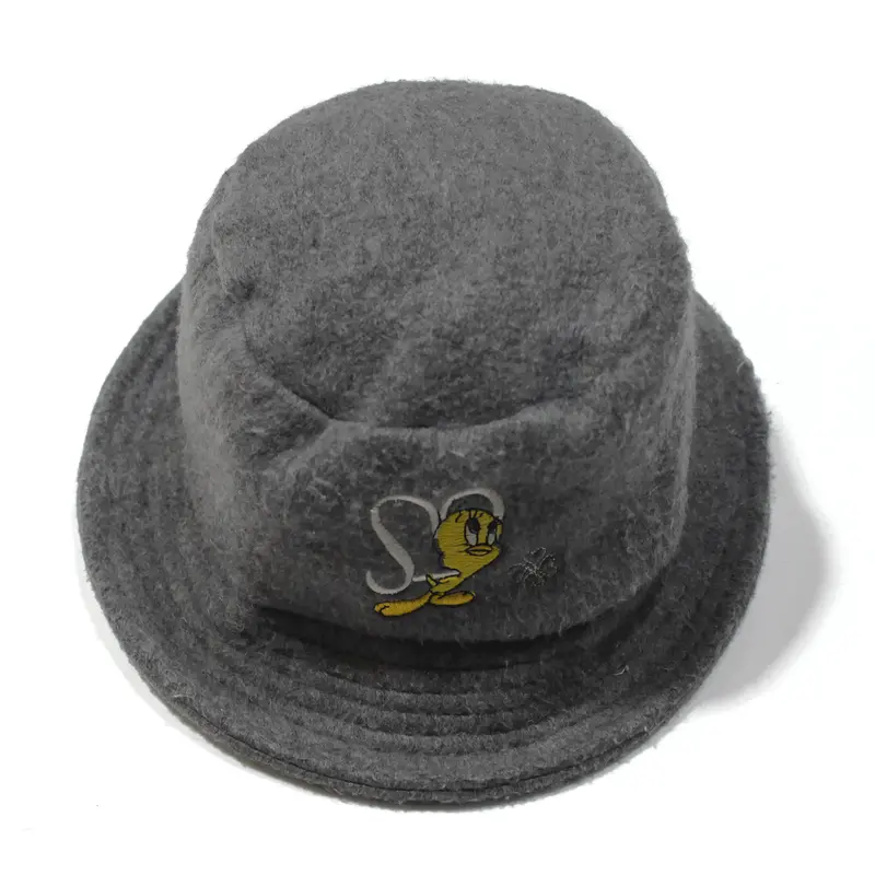 Looney Tunes Tweety 2000 Bucket Hat Grey Fleece Girls One Size 1