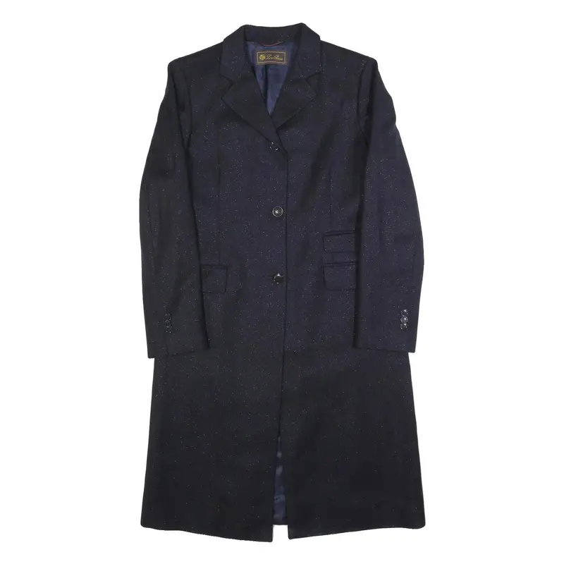 Loro Piana Womens Navy Blue Jacket S Synthetic Button Woolblend Classic Formal 1