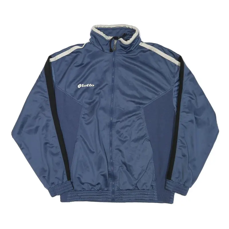 Lotto Mens Blue & Cream Zip Jacket Xl Polyester Blend Sports Casual Trackwear 1