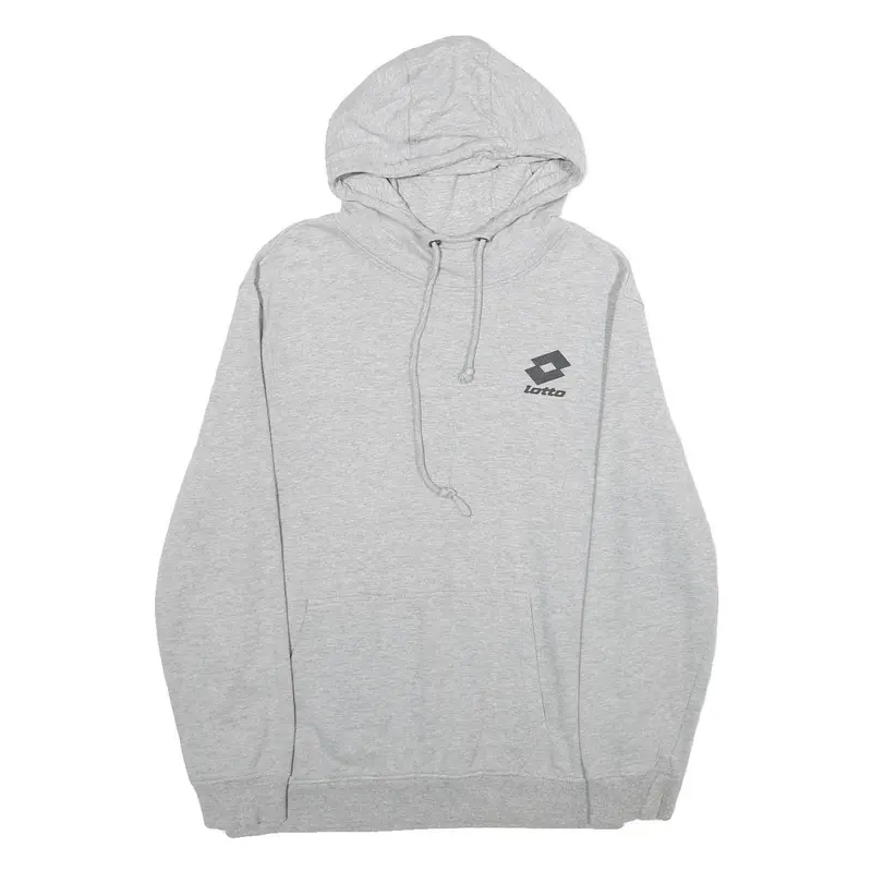 Lotto Mens Grey Pullover Hoodie S Cotton Blend Casual Comfort 1