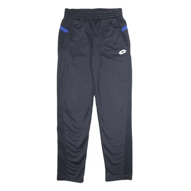 Lotto Mens Joggers Black & Blue Slim Tapered S W26 L32 Sportswear Track Pants 1