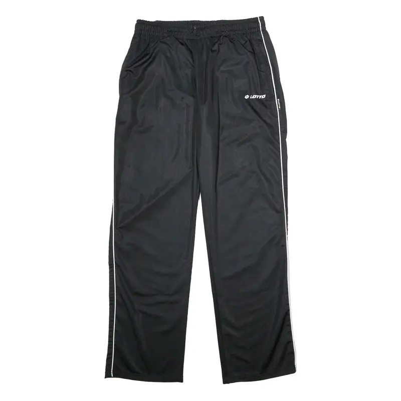 Lotto Mens Joggers Black & White M W28 L32 Polyester Sports Casual Track Pants 1
