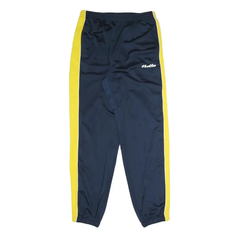 Lotto Mens Joggers Navy Blue & Yellow Slim Tapered L W32 L33 Sportswear 1
