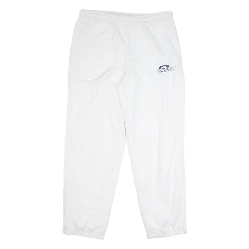 Lotto Mesh Lined Mens Track Pants White Tapered L W36 L32 1