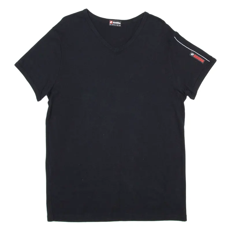 Lotto Sleepwear Mens T-Shirt Black V-Neck M 1