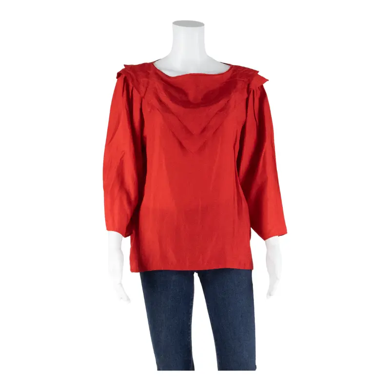 Louis London Womens Top Red 3/4 Sleeve M 1
