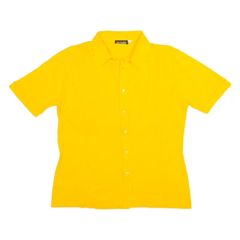 Luc D'albene Mens Plain Shirt Yellow 90S L 1