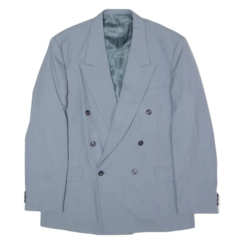 Luc Saint Alban Mens Blazer Jacket Blue 90S Pinstripe Xl 1