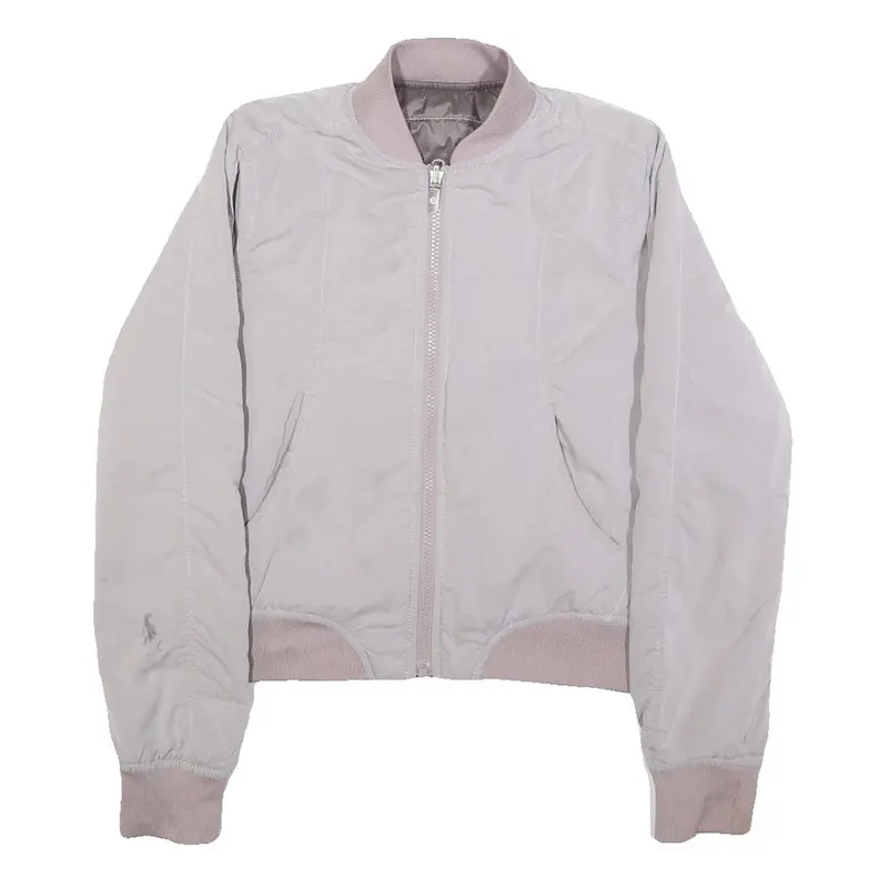 Lululemon Womens Pink Nylon Bomber Jacket Xs Reversible Zip Lightweight 1