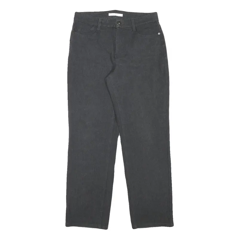 Mac Womens Regular Fit Black Cotton Blend Regular Leg Trousers W30 L29 Stretch 1