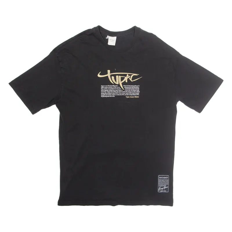 Machinist Tupac Mens T-Shirt Black L 1