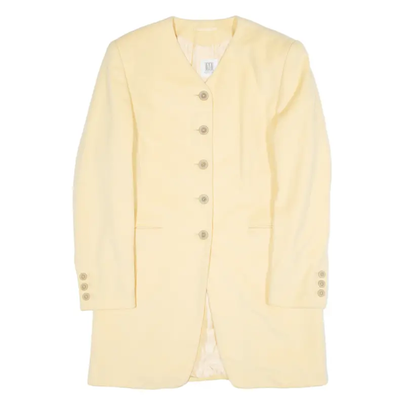 Madeleine Womens Blazer Coat Yellow Viscose Uk 10 1