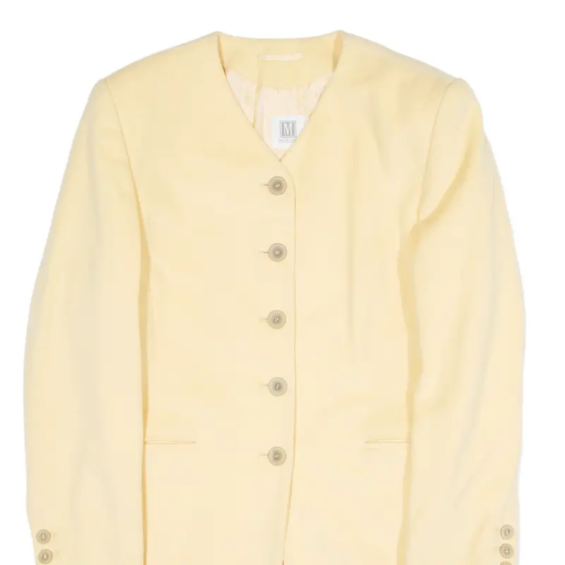 Madeleine Womens Blazer Coat Yellow Viscose Uk 10 2