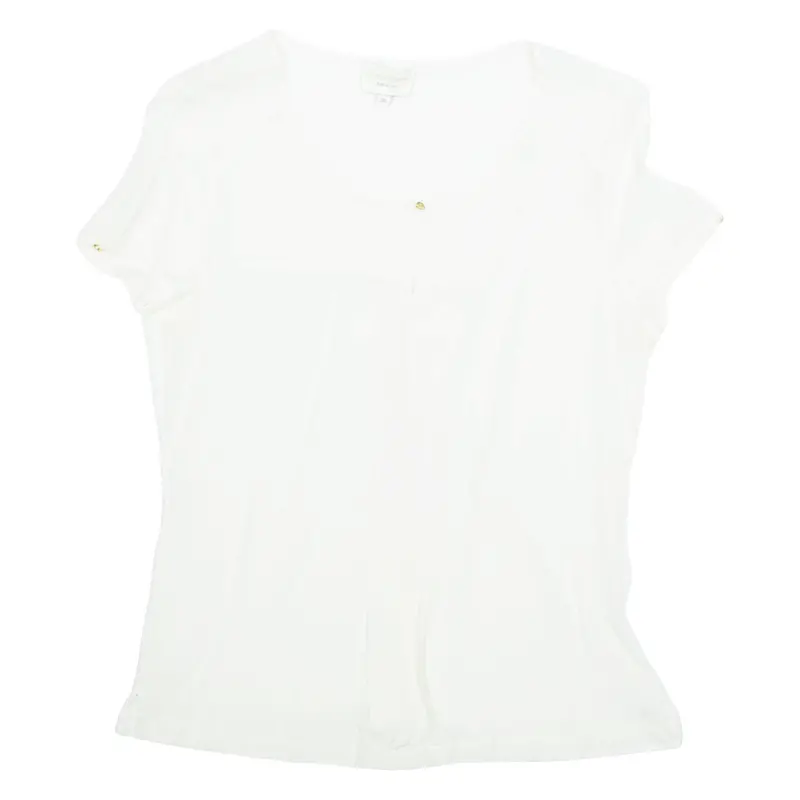 Madison Womens Blouse White Silk M 1