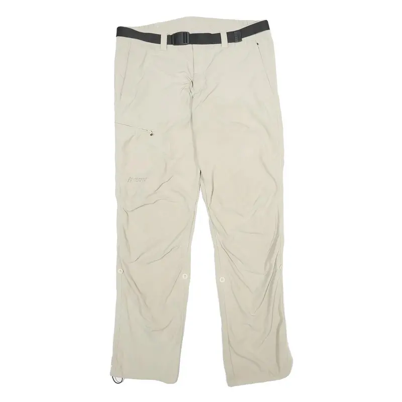 Maier Sports Mens Polyamide Beige Regular Zip Trousers W36 L34 Outdoor Hiking 1