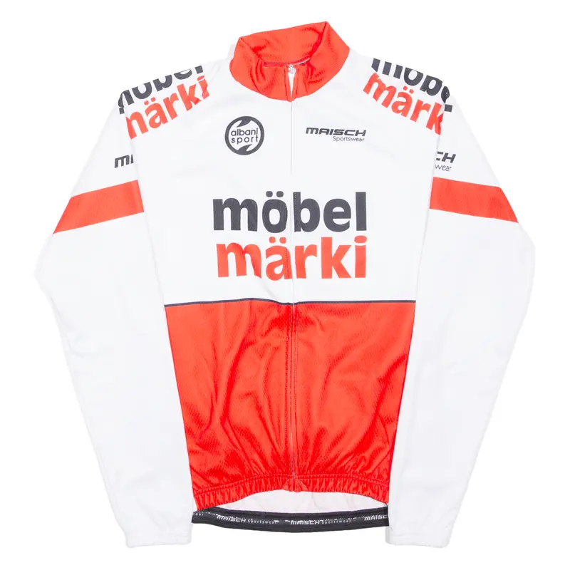 Maisch Full Zip Cycling Shirt Mens Jersey Red Long Sleeve Xs 1