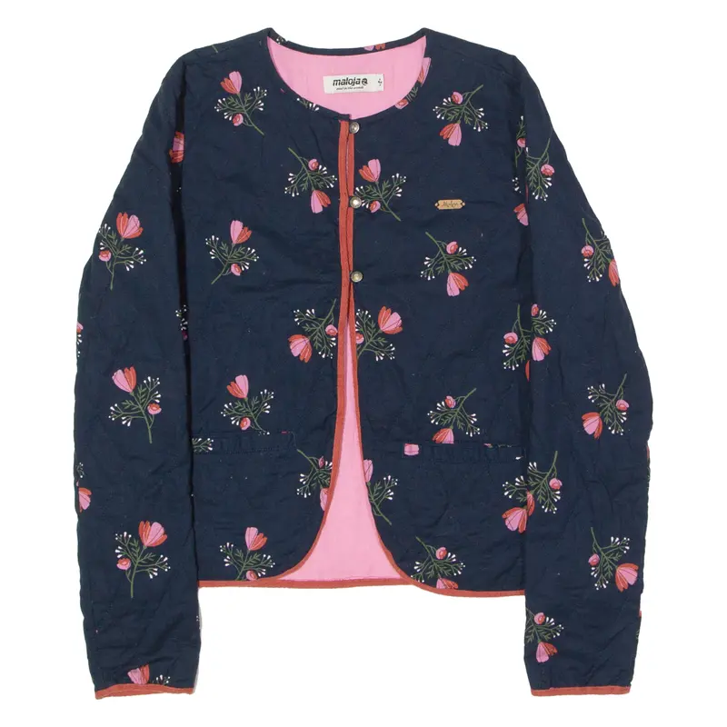 Majola Womens Quilted Jacket Blue Floral S 1