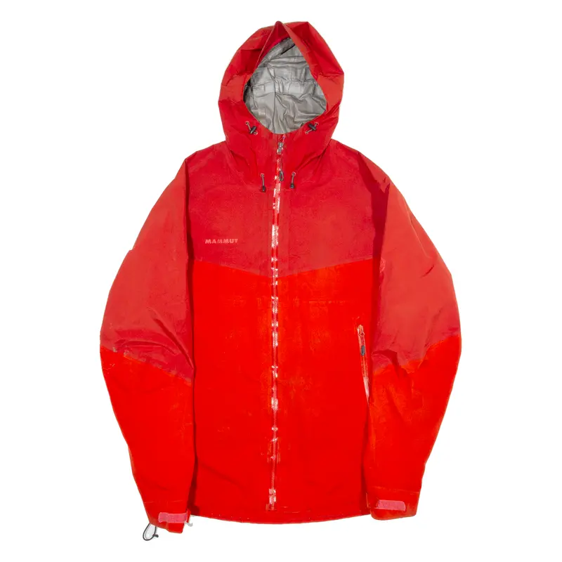Mammut Mens Rain Jacket Orange 80S Hooded M 1