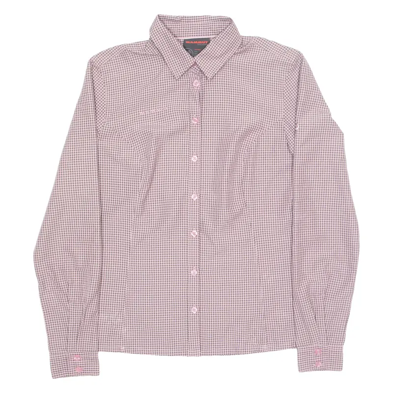 Mammut Mens Shirt Purple Check Long Sleeve S 1