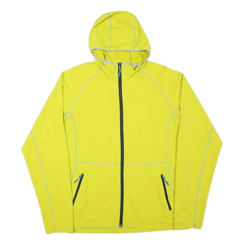Mammut Mens Yellow Hooded Jacket M Polyester Blend Plain Zip Outdoor Activewear 1
