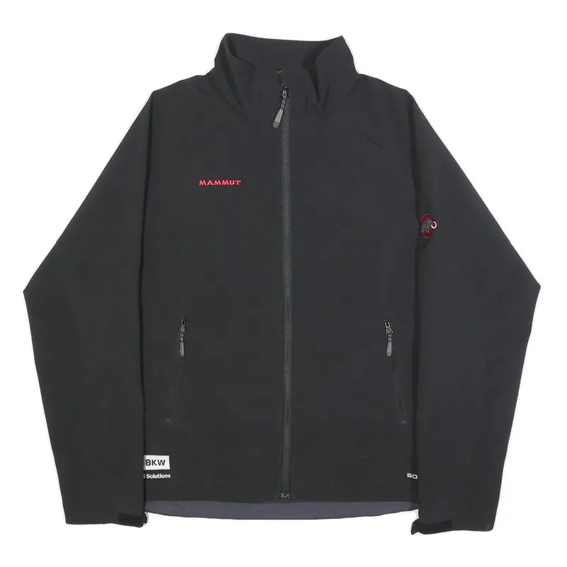 Mammut Womens Black Softshell Zip Jacket L Polyester Blend Outdoor Sportswear 1