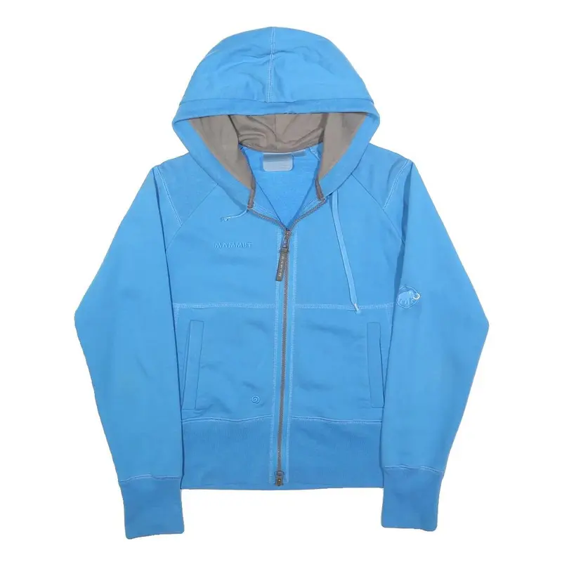 Mammut Womens Blue Full Zip Hoodie S Cotton Blend Casual Zip Up Sweatshirt 1