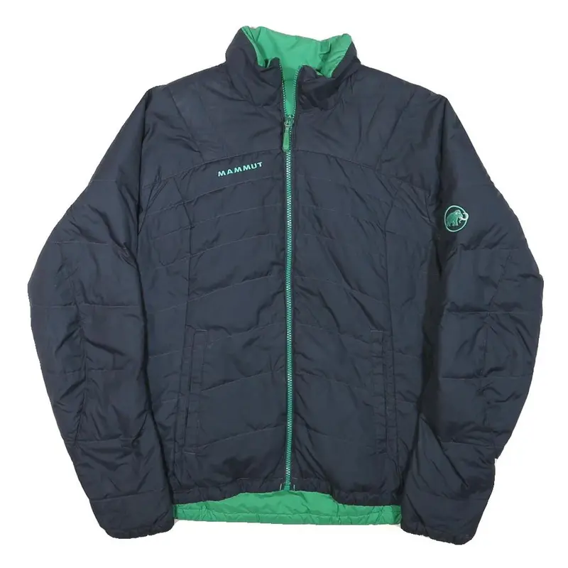 Mammut Womens Blue & Green Reversible Quilted Polyester Blend Jacket S Outdoor 1
