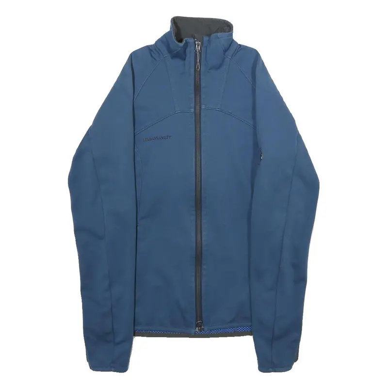 Mammut Womens Blue Outdoor Jacket Xs Polyester Blend Zip Softshell Lightweight 1