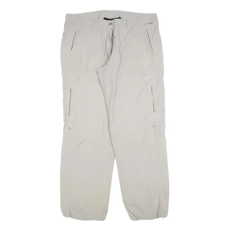 Mammut Womens Polyester Beige Relaxed Trousers W36 L30 Outdoor Hiking Zip 1
