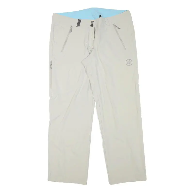 Mammut Womens Polyester Blend Beige Regular Fit Straight Trousers W37 L30 1