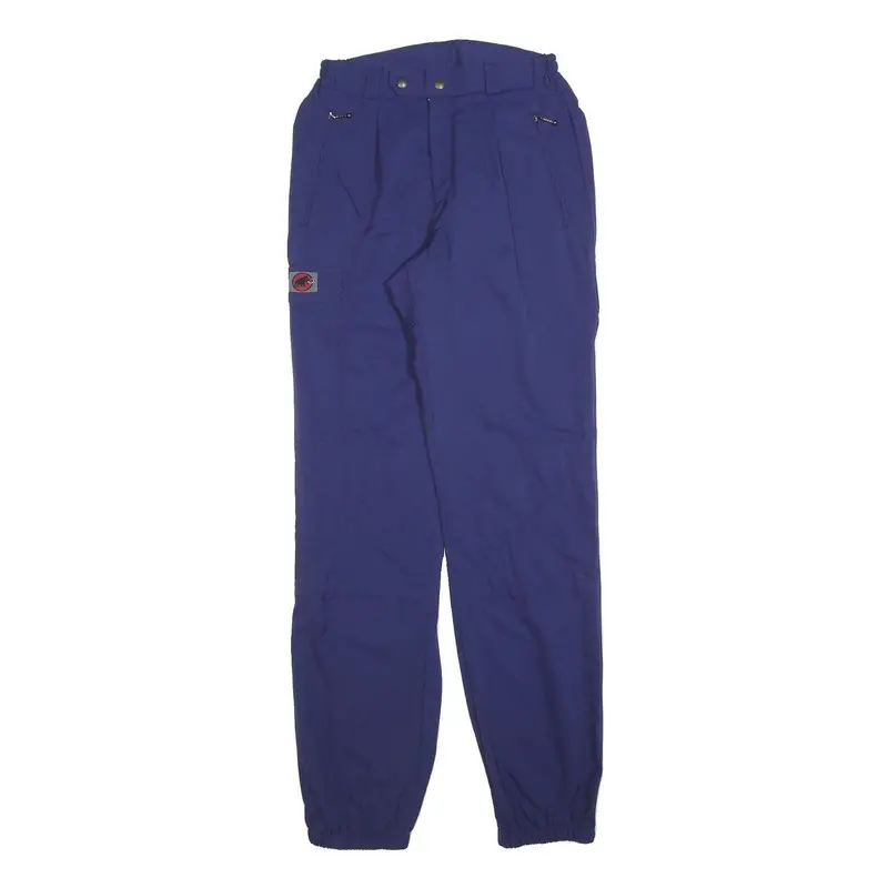 Mammut Womens Polyester Blue Regular Tapered Trousers W26 L34 Outdoor Casual Zip 1