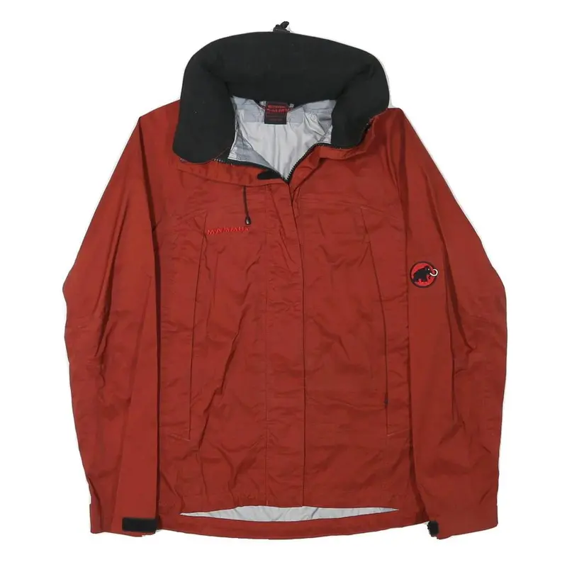 Mammut Womens Red Jacket S Polyester Blend Outdoor Zip Casual Lightweight 1